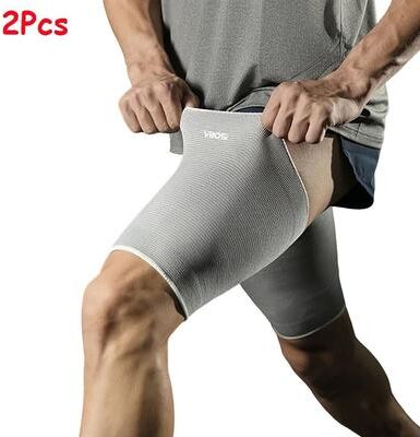 Inspired Finds Thigh Compression Sleeves For Running And Outdoor Sports 2 Pieces gray