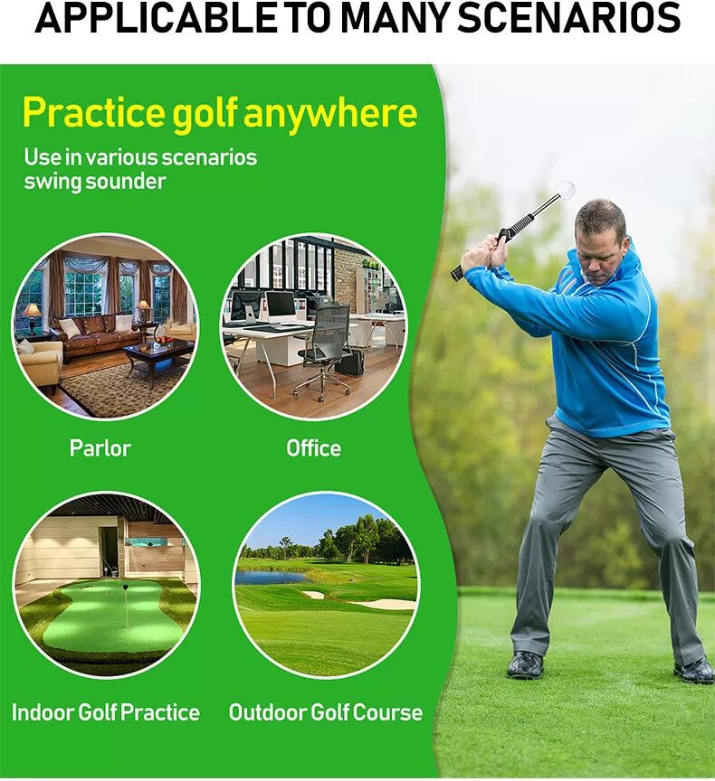 INF Tragbarer Golfschwungtrainer Blau