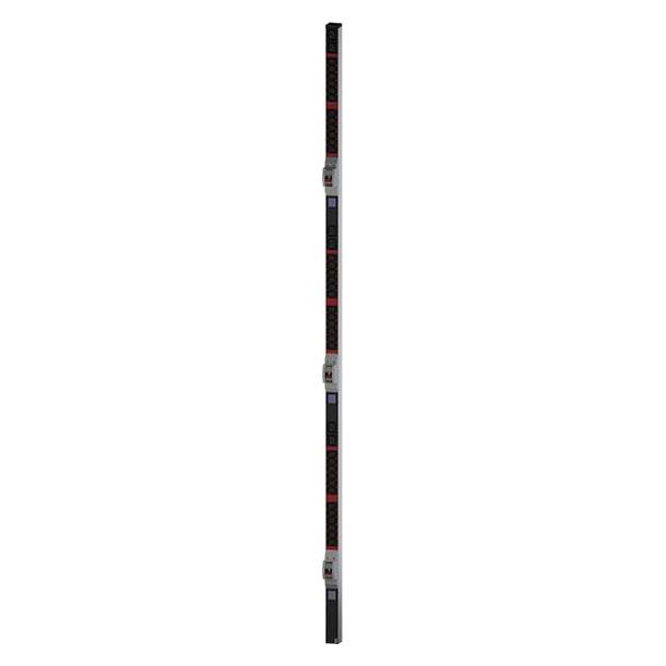 Bachmann BN0500 48,26cm 19Zoll PDU 1HE 36xC13 6xC19 Leistungsmessung Anschluss CEE 3x32A rot (800.2410)