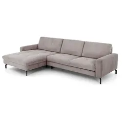 ComfortPlan Ecksofa Huelva Cord Rosa Rose