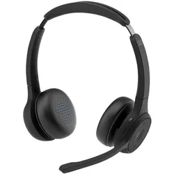 Cisco Headset 722 Wireless Dual+Stand Carbon Black Usba Bundle (Kabellos, USB-A, Cisco), Office Headset, Schwarz