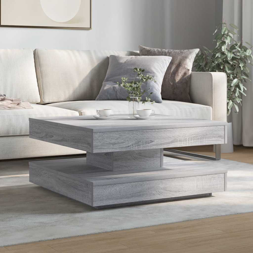 Latitude Run Coffee Table with Storage Grey 34.5" H x 70" L x 70" W