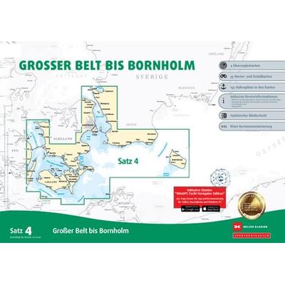 Sportbootkarten Satz 4: Großer Belt bis Bornholm (Ausgabe 2026), Karte von , Delius Klasing, 978-3-667-13187-4
