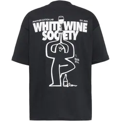 Another Cotton Lab White Wine Society T-Shirt | Gr. S | schwarz - schwarz