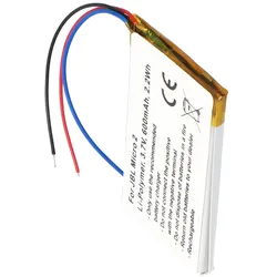 AccuCell Akku passend für JBL Micro Li-Polymer-Akku FT403048P 3,7V, 600mAh, 2,2Wh built-in ohne Werkzeug