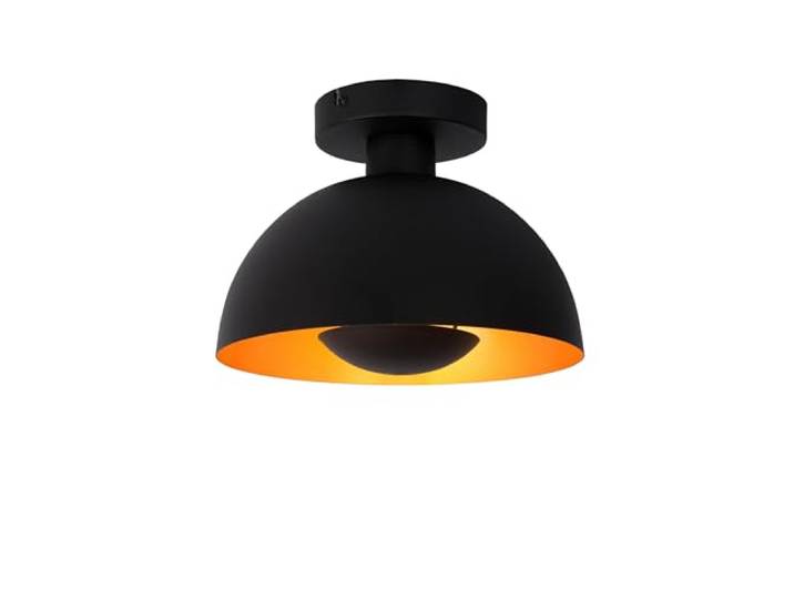 LUCIDE SIEMON - Plafonnier - Ø 25 cm - 1xE27 - Noir