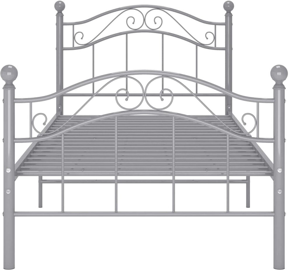 Rosalind Wheeler Gapspard Bed Silver 90 x 200cm