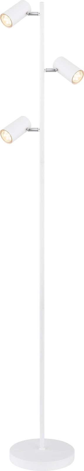 Globo Lighting Vloerlamp Robby 3-lichts wit metaal H 154 x B 23 x D 25 cm