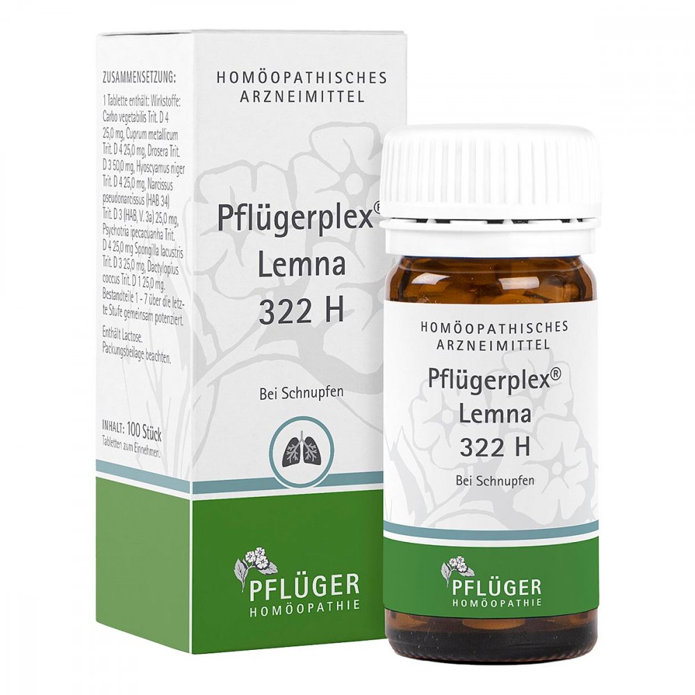 Homöopathisches Laboratorium Alexander Pflüger Gmb Pflügerplex Lemna 322 H Tabletten 04051980