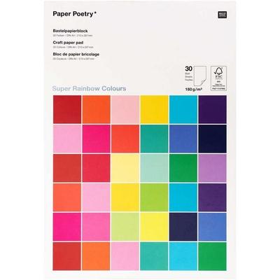 Bastelblock 180g, Super Rainbow Colours MIX
