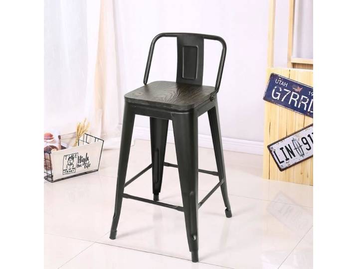 Chaise de bar haute AHH - Lot de 4 - Durable - Support X - 42 * 42 * 84 cm