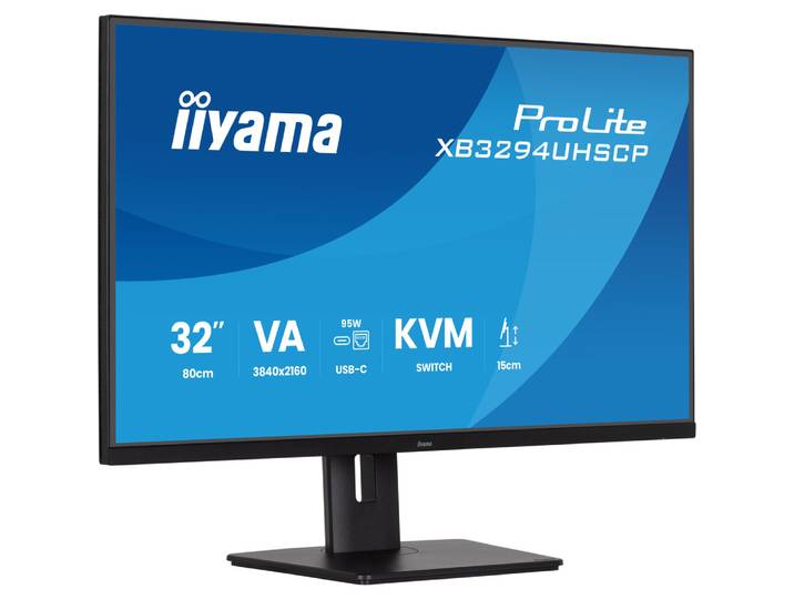 iiyama ProLite XB3294UHSCP-B1, 80 cm (31.5'), 3840 x 2160 pixels, 4K Ultra HD, 2 ms, Noir