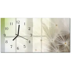 WANDUHR aus Glas 60x30 cm - Löwenzahn