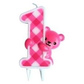 MK Illumination Geburtstagskerze 1 Rosa Teddybär (1 Stk.) (47592194)