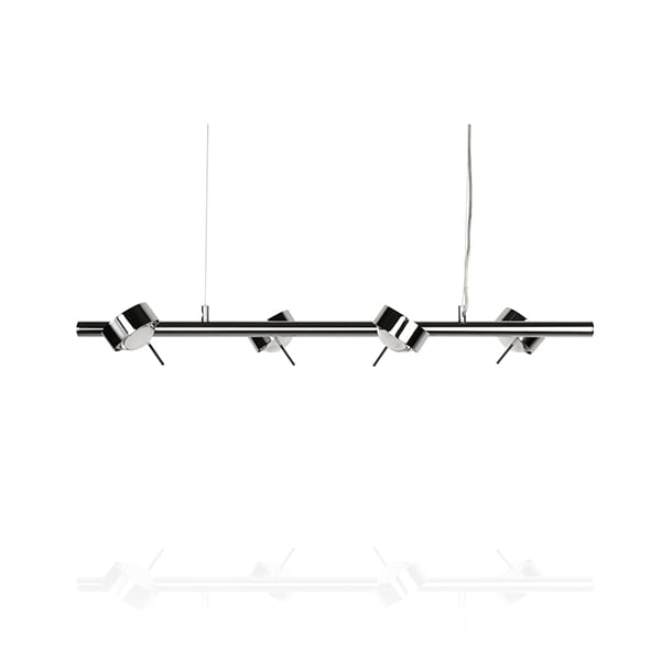 Top Light Puk Mini Quartett Pendelleuchte (chrom, 4x Linse klar / 4x Glas matt, ... chrom | 4x Linse klar / 4x Glas matt | Standard-Fassung 5-07802-4+4x2-2026+4x2-2027