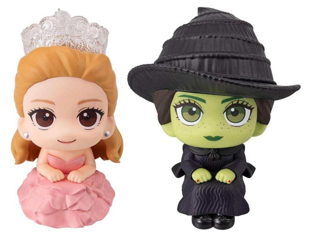 Megahouse Wicked Look Up PVC-beeldjes Elphaba & Glinda, 11 cm