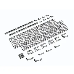 Werkzeugpanels und Boxen ELEMENT SYSTEM, Set mit 18 Werkzeughaltern