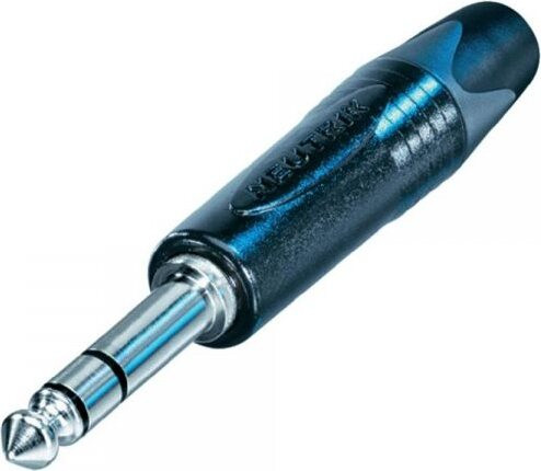 Neutrik NP3X-BAG-CON 6.35 mm stekker, rechte uitvoering, 3-polig, stereo, zwart