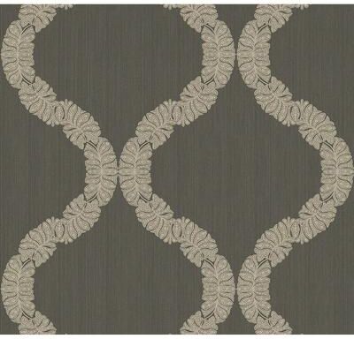 Seabrook Designs Eleonore Ogee Unpasted Wallpaper