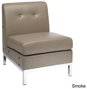 Office Star Products Wall Street Faux Leather Armless Chair
