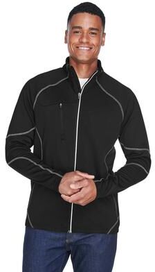 North End 88174 Men's Gravity Performance Fleece Jacket in Black size Large   Polyester