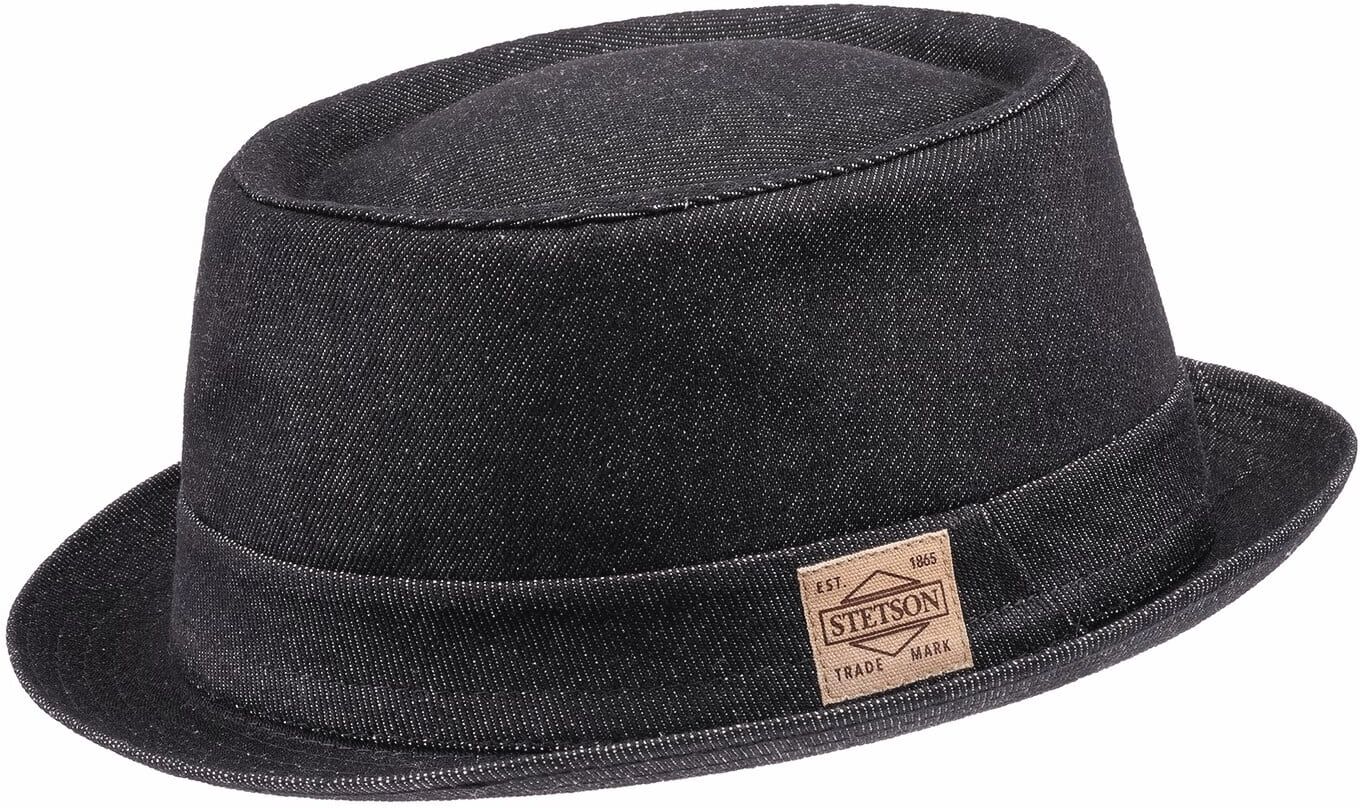 Stetson Denim Pork Pie Schwarz M