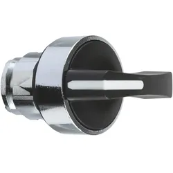 Schneider Electric ZB4BJ3 Wahlschalter, Frontelement, Harmony XB4, Metall, 22mm, schwarz, 3 Stellungen, langer Knebel, rastend