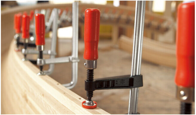 Poignée bois et rotule amovible en acier avec protections Bessey (3101390)