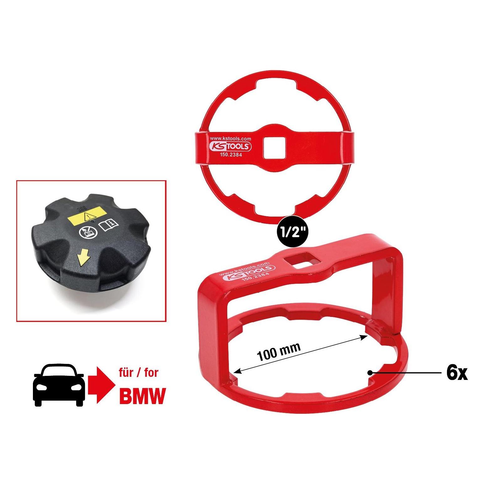 KS Tools 1/2" Kühlerdeckel-Lösewerkzeug für BMW (150.2384)
