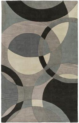 Livabliss Mayflower Handmade Modern Circles Wool Area Rug