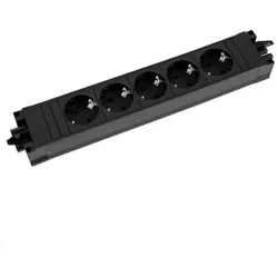 Bachmann Steckdosenleiste 5-fach schwarz 35° IP20 STEP 906.18821
