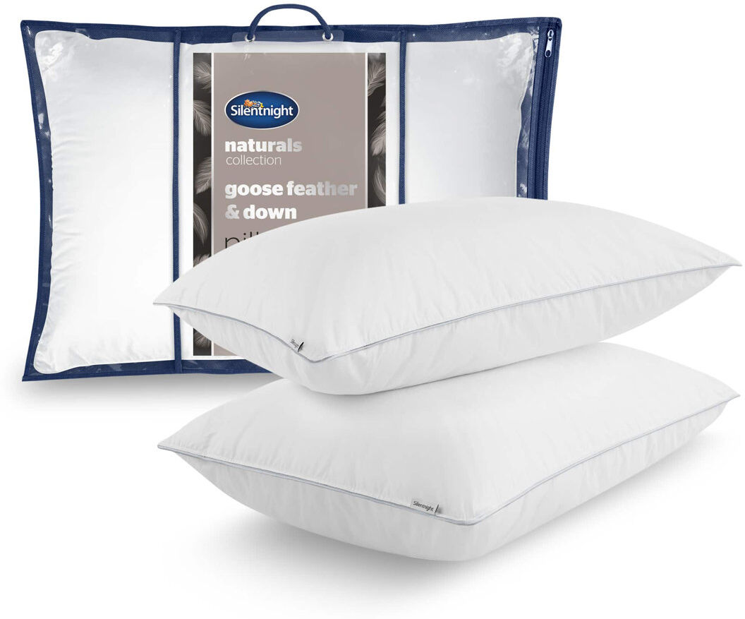 Silentnight Goose Feather and Down Pillow Pair White