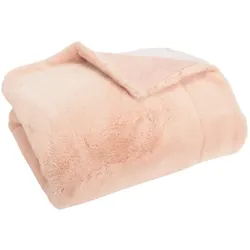 Plaid luxe 130x170 rosa - Rechteck Polyester Amadeus 170x130 cm