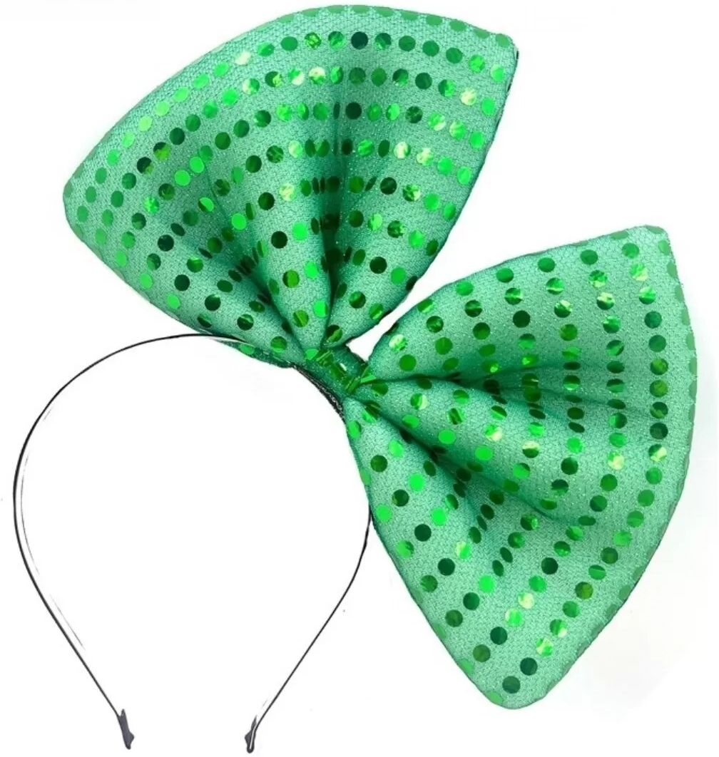 INF Übergroßes grünes Schleifen-Stirnband - Party-Kopfschmuck & Foto-Requisite
