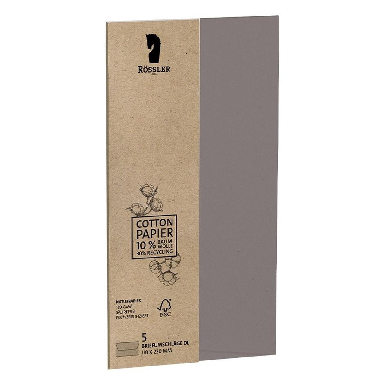 Rössler Briefhülle Terra 5ST muskat (dl, 5x) (1144002625)
