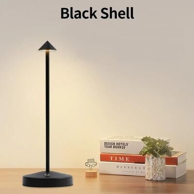 Uplift Picks LumiGlow Rechargeable Touch LED Table Lamp With Three Color Stepless Dimming black