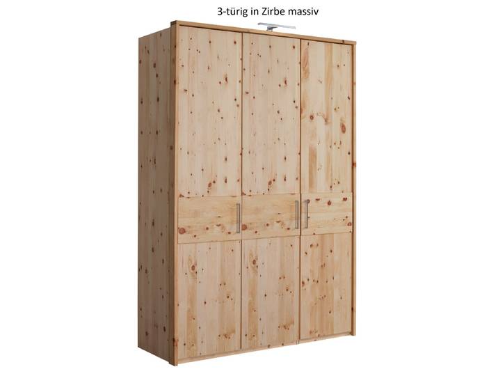 Kleiderschrank Lugano aus massiver Zirbe – 3%-Vorkasse-Rabatt