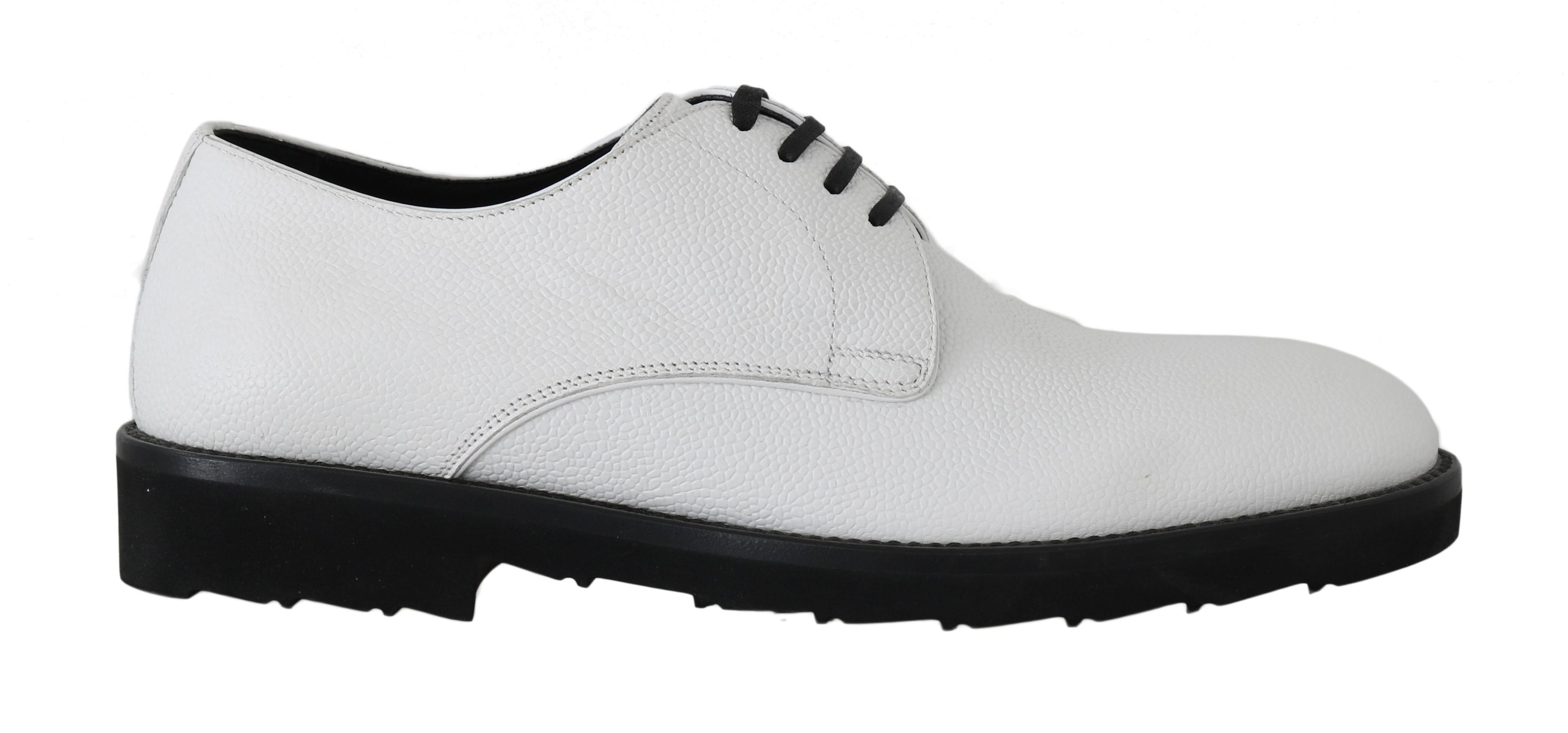 Dolce & Gabbana Witte Leren Derby Formele Schoenen