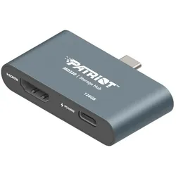 Patriot 128GB HUB + MD300 USB-C + HDMI Speicher (USB-C), Dockingstation + USB Hub