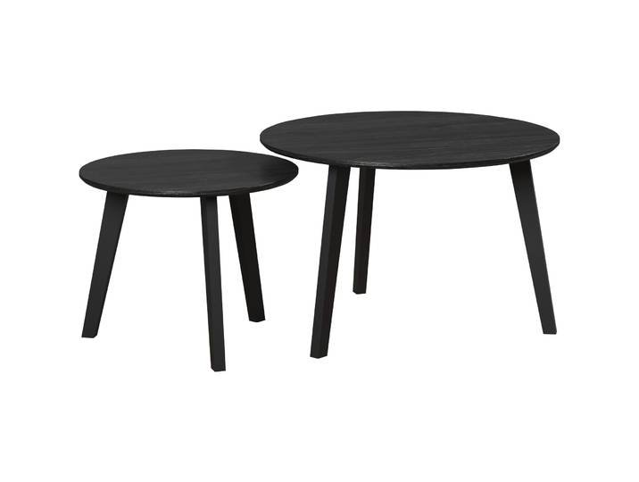 Beistelltisch 2er-Set Montecito schwarz Holzwerkstoff B 70 H 45 cm