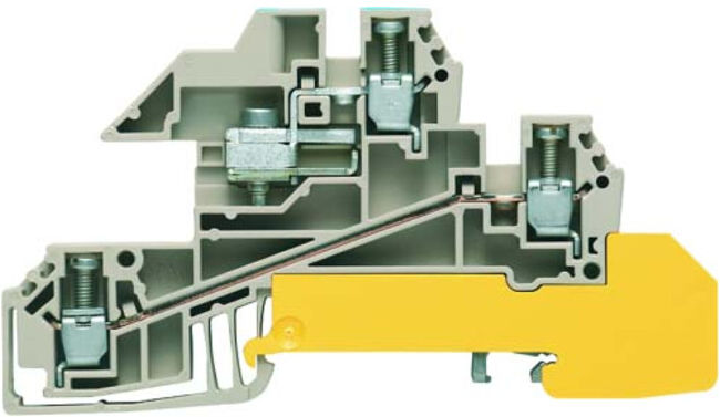 Weidmüller Bornier de distribution 0,5..4 mm WDL 2.5/S/NT/L/PE (0455000)