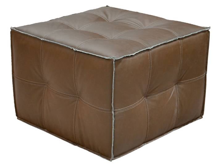Landscape Hocker VERO, kaffee, Leder