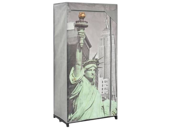 BEAU Armoire de Chambre - Penderie - Garde-Robe - New York 75x45x160 cm Tissu mode756119