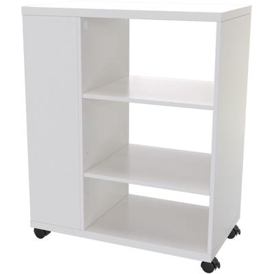 Rollwagen OTTO HOME "LOKVE, Rollcontainer, Druckertisch, Rollregal", weiß, B:60cm H:75cm T:35cm, Holzwerkstoff, Rollwagen, Rollwagen, Rollen feststellbar, 6 Fächer, Höhe 75 cm