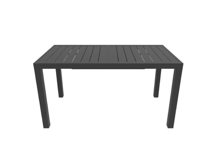 Parama Zenor graues Outdoor-Set mit Ausziehtisch 140/210 x 75 cm und 4 Stühlen aus Aluminium