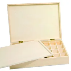 Sortierbox aus Holz, 36 x 26 x 7 cm