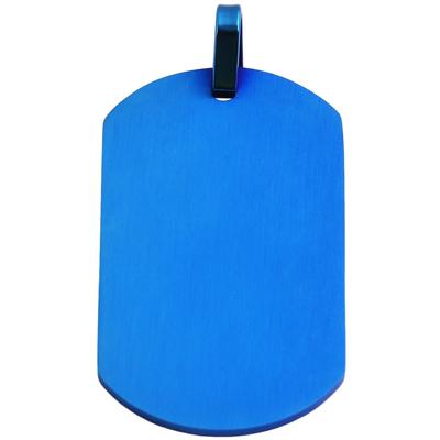 Dog Tag Anhänger AKZENT "Gabrio, langlebig", blau, Schmuckanhänger, Herren, Edelstahl