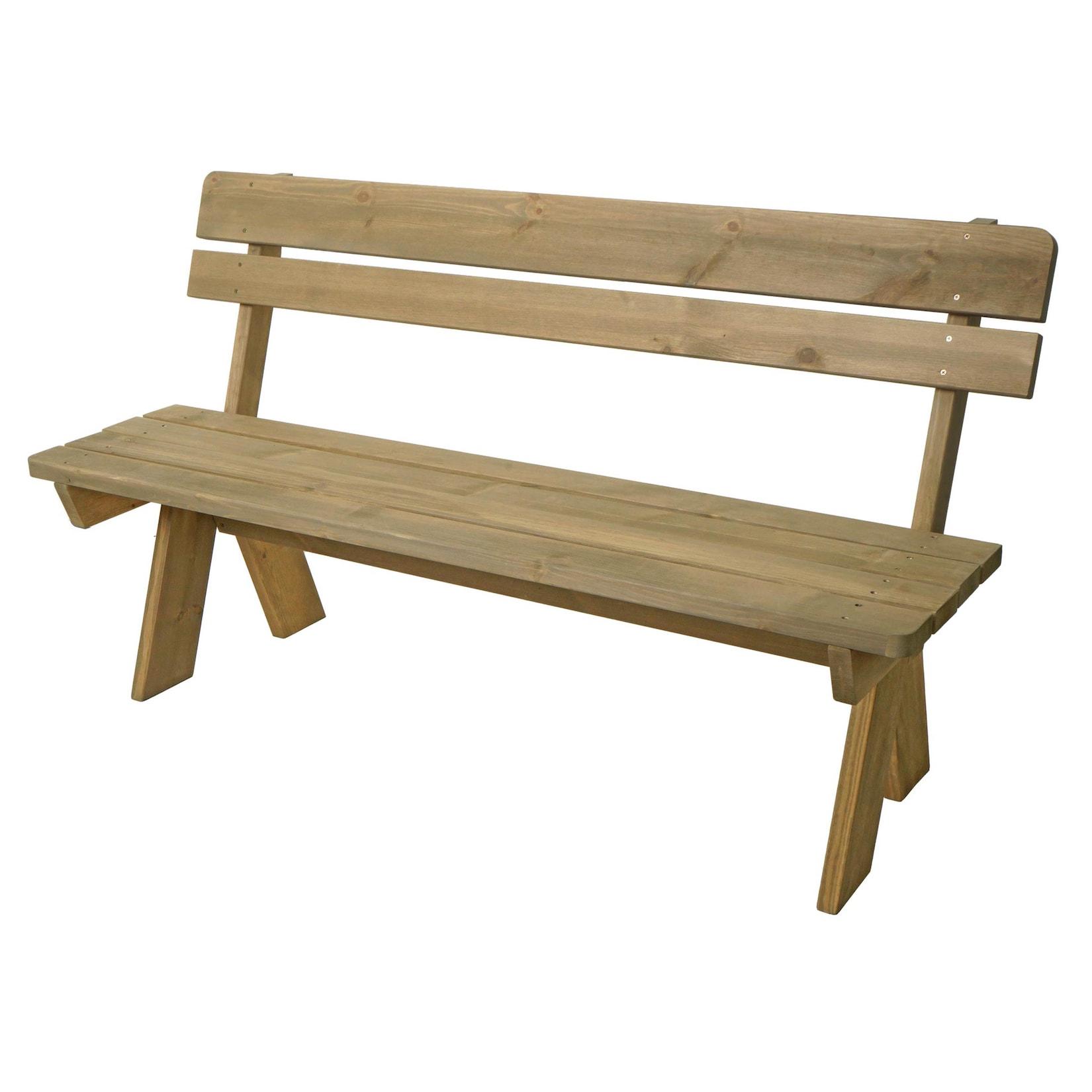 Gartenbank MCW-L66, Sitzbank Holzbank Parkbank, Gastronomie-Qualität, Massiv-Holz MVG 148cm ~ natur