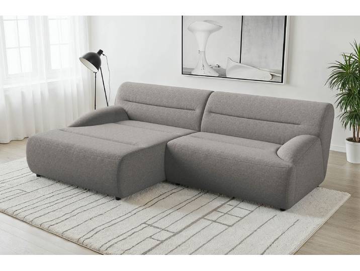 Ecksofa SIT & MORE Scrabble , grau, B:260cm H:80cm T:162cm, 100% Polyester, Sofas, Ecksofa, Modernes Design in verschiedenen Stoffarten