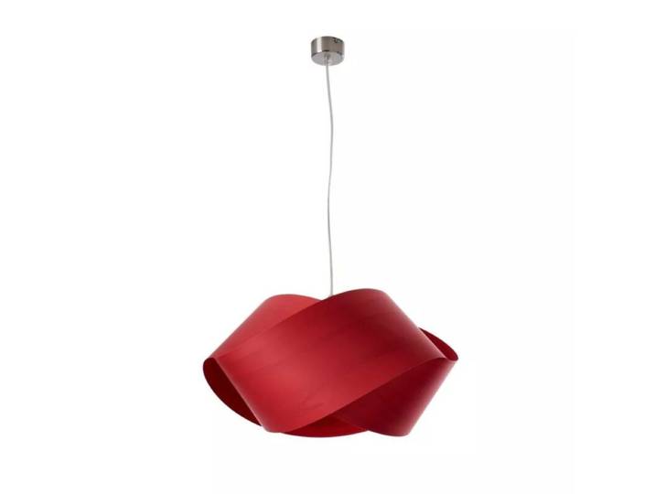 LZF Pendelleuchte Nut - Red (Rot) , Nickel Natur, Skandinavisch